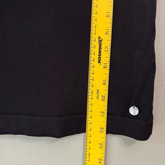 Escada Top Womens EU 36 Black Sheer Scoop Neck Knit Tank Blouse Sleeveless Basic - Picture 5 of 8